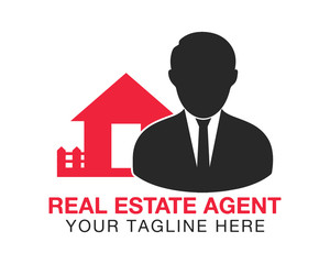 Real state agent logo. Editable vector eps.