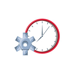 clock time with gear pinion