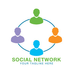 Social Connection logo. Editable vector EPS.