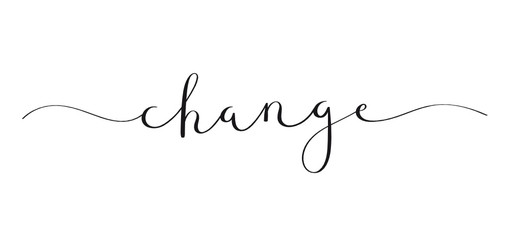 CHANGE brush calligraphy banner
