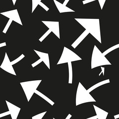 Vector illustration of curved arrow icons.