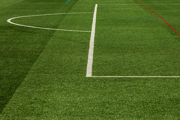 Fototapeta premium pitch, artificial turf, lines limits