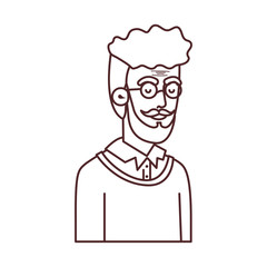 cute grandfather avatar character