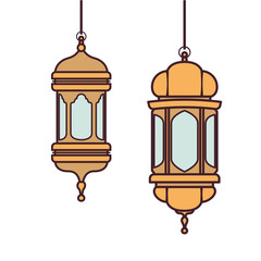 ramadan kareem lantern hanging icon