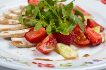 chicken fillet with salad