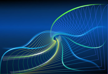 Abstract glowing blue neon background