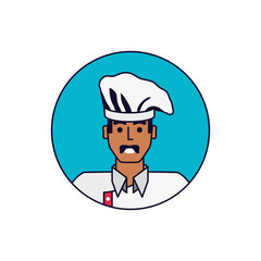 professional chef in frame circular