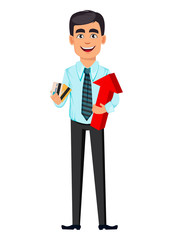 Concept of handsome confident business man