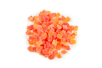 Sweet turkish delight isolated on white background.