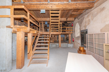 Interior of old water mill