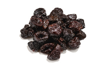 Dried plum isolated on white background
