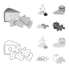 Vector illustration of taste and seasonin logo. Set of taste and organic   vector icon for stock.