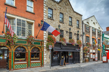 Fototapeta premium Temple Bar street, Dublin, Irlandia