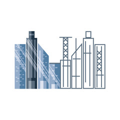 cityscape buildings isolated icon