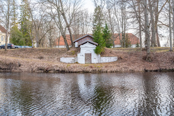 Fototapeta premium river shore in spring time