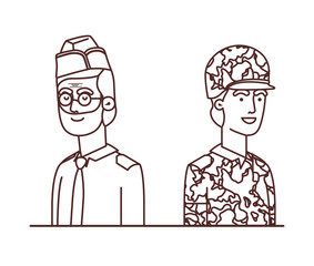 men soldiers of war avatar character