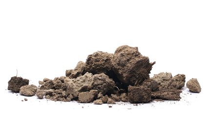 Dirt pile isolated on white background