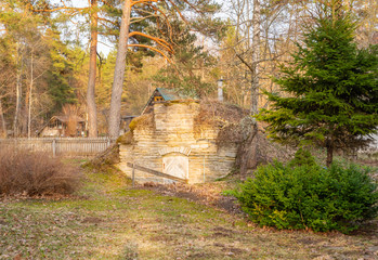 old little cottage in forest