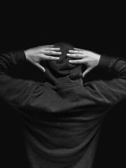 Hand behind