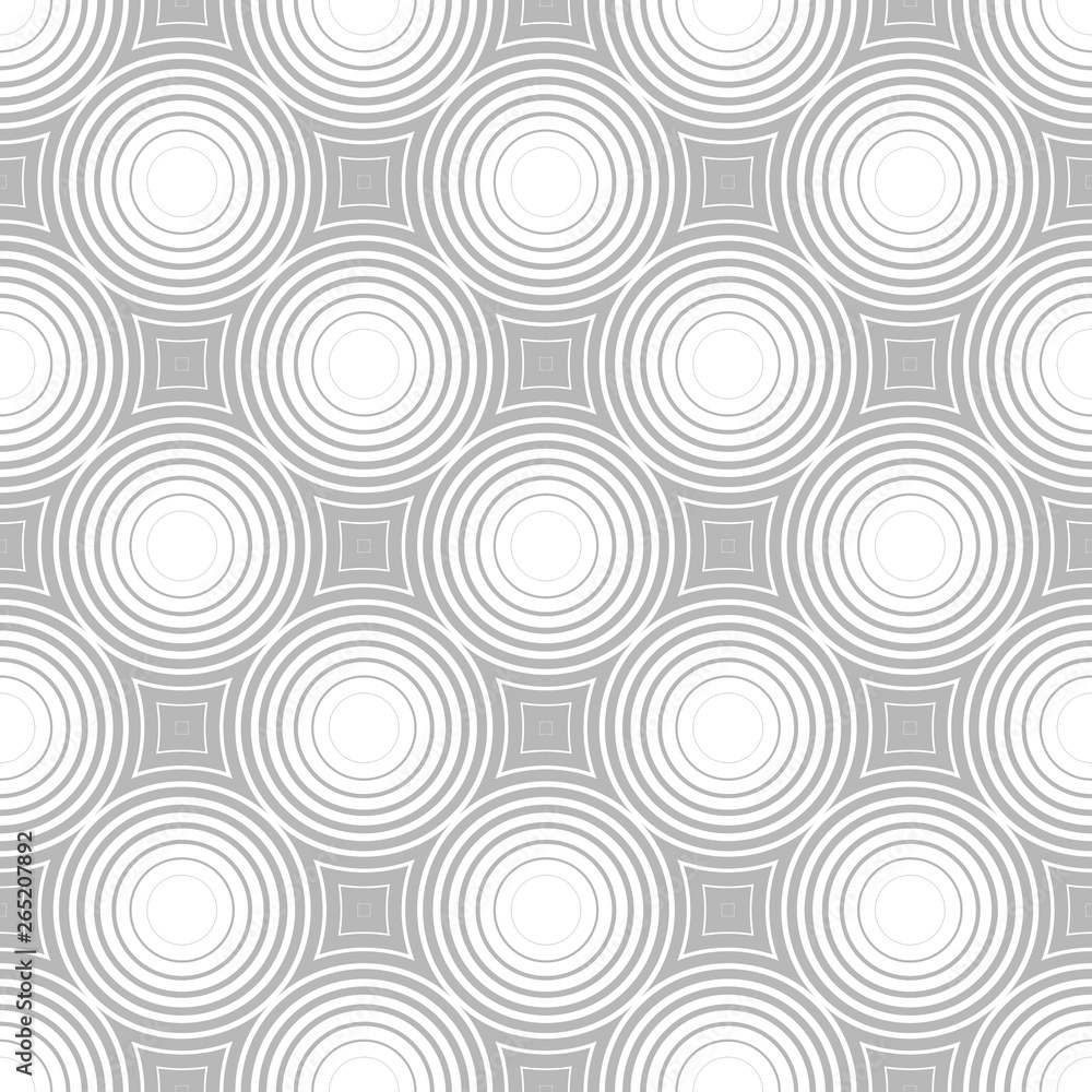 Poster circles seamless pattern. ordered shapes create a hypnotic effect.