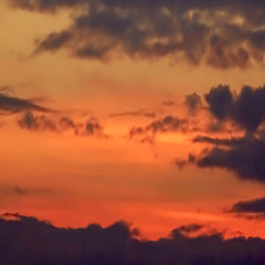 sunset in the mountains