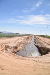Arizona irrigation system canal for agriculture