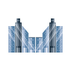 cityscape buildings isolated icon