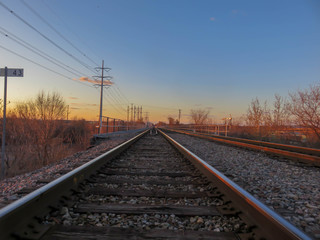 Obraz na płótnie Canvas railway in countryside