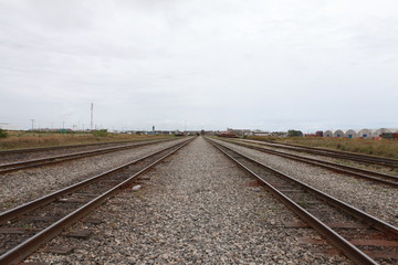 Fototapeta premium railway in countryside