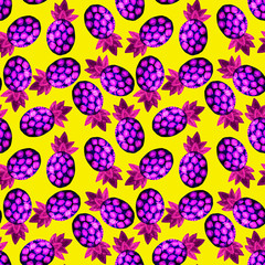 pineapple pattern, tropical print