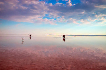 Beautiful Salt Lake Tuz Golu in Turkey. One of the largest salt lakes in the world.