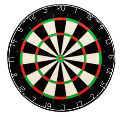 Dart board isolated, including clipping path