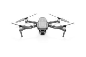 Fototapeta na wymiar Quadcopter camera drone on white background, including clipping path