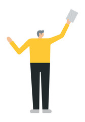 Business woman flat icon