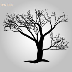 Tree icon. Forest symbol. Flat web sign on white background. Vector eps10