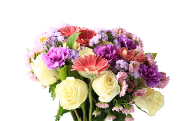 bouquet of flowers isolated on white background