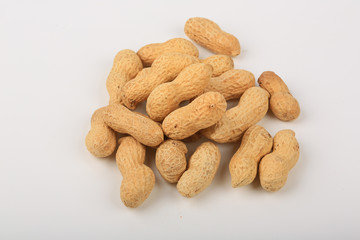 peanuts in shell isolated on white background
