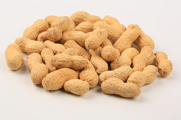 peanuts in shell isolated on white background