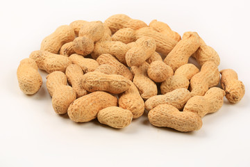 peanuts in shell isolated on white background