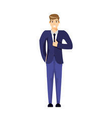 businessman elegant avatar character