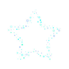 Blue, cyan, turquoise glitter stars confetti