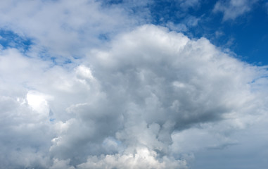 Contrast dramatic cloudy sky. The sky with thunder clouds.