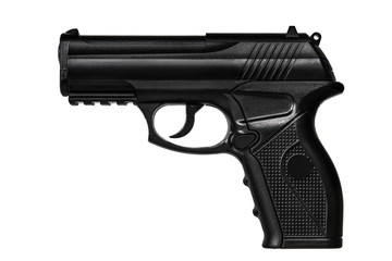 pneumatic pistol isolated on white back