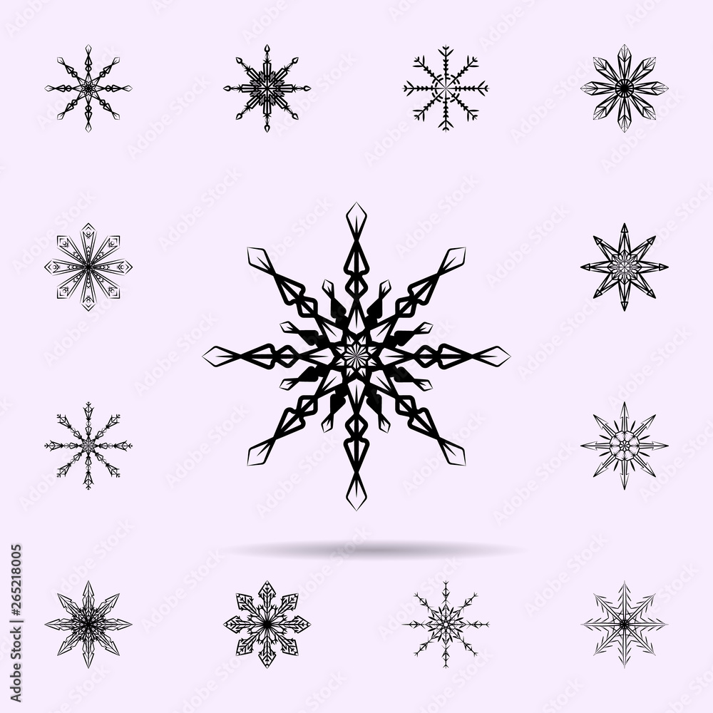 Poster Snowflake icon. Universal set of Snowflake for website design and development, app development