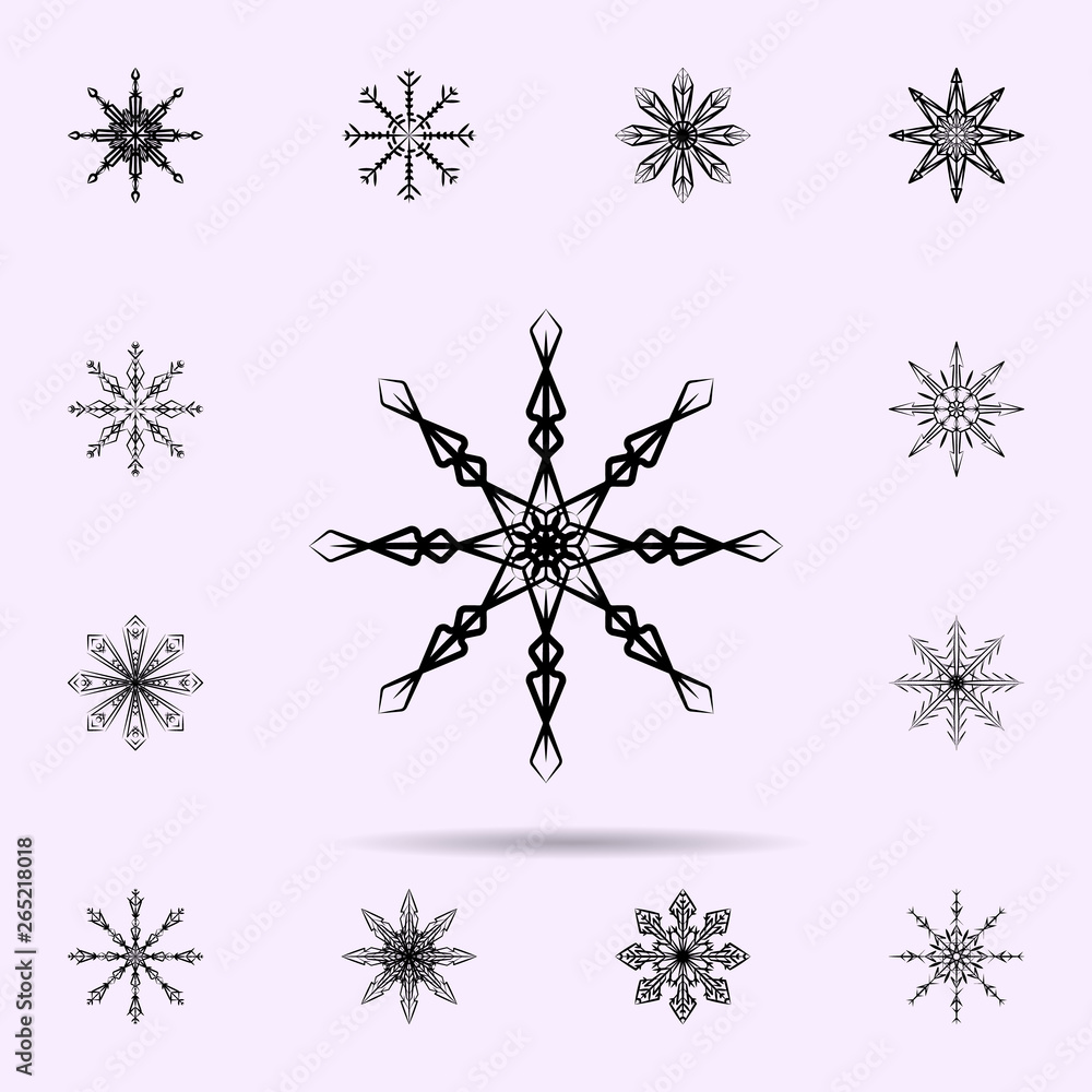 Poster Snowflake icon. Universal set of Snowflake for website design and development, app development
