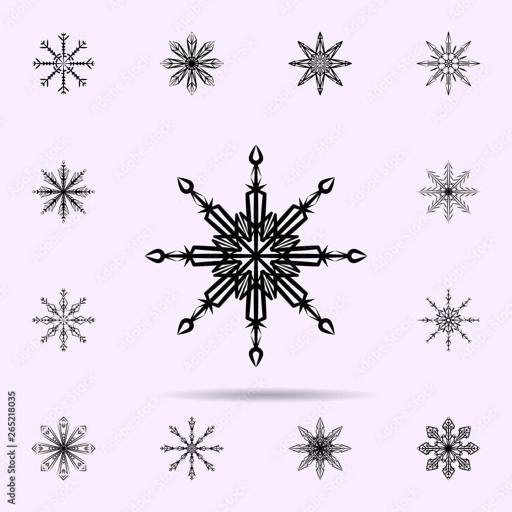 Poster Snowflake icon. Universal set of Snowflake for website design and development, app development