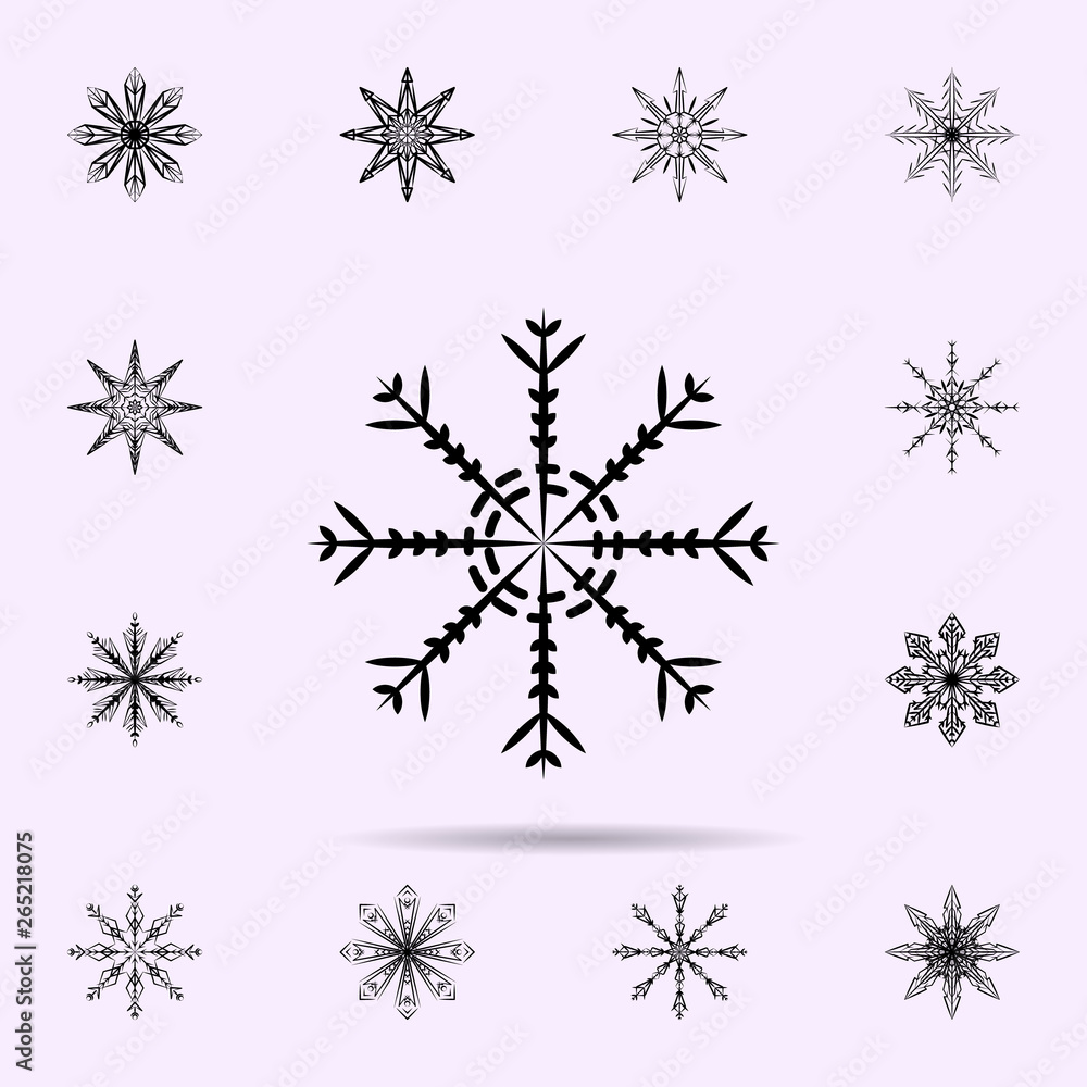 Poster snowflake icon. universal set of snowflake for website design and development, app development