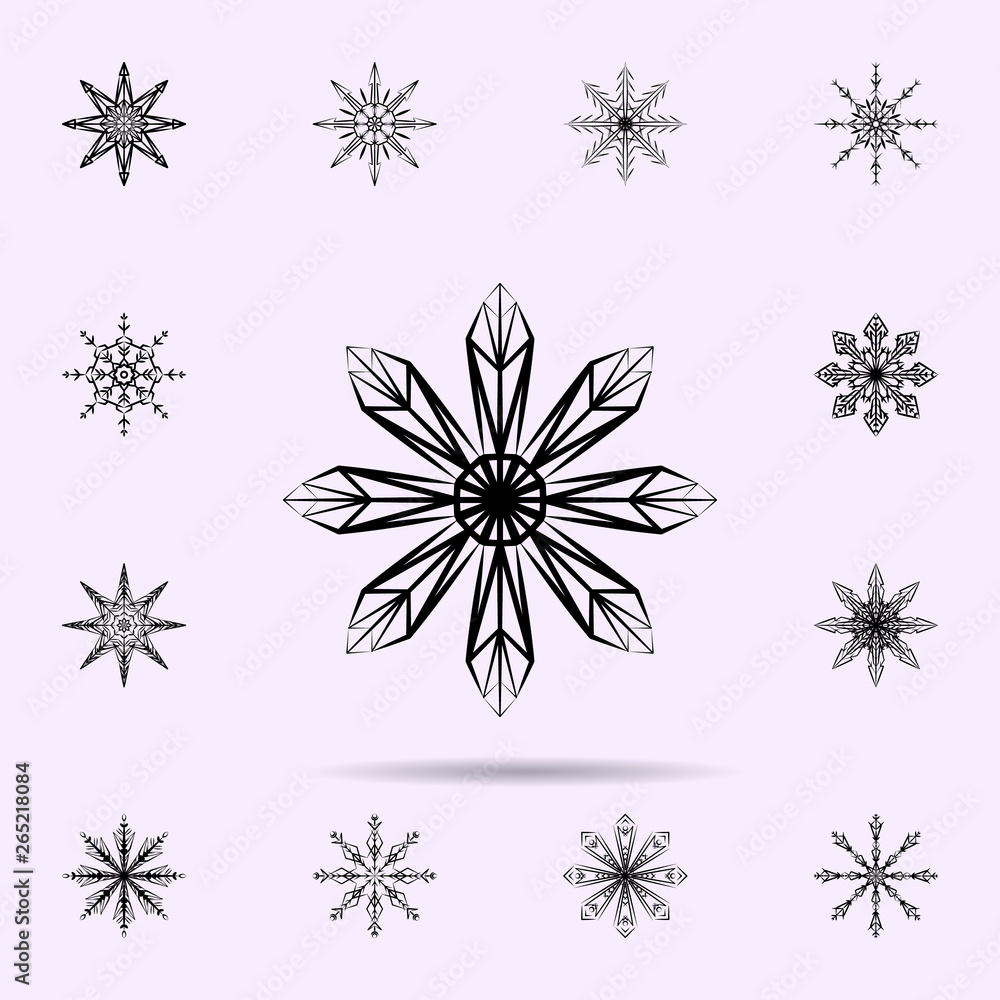 Poster Snowflake icon. Universal set of Snowflake for website design and development, app development