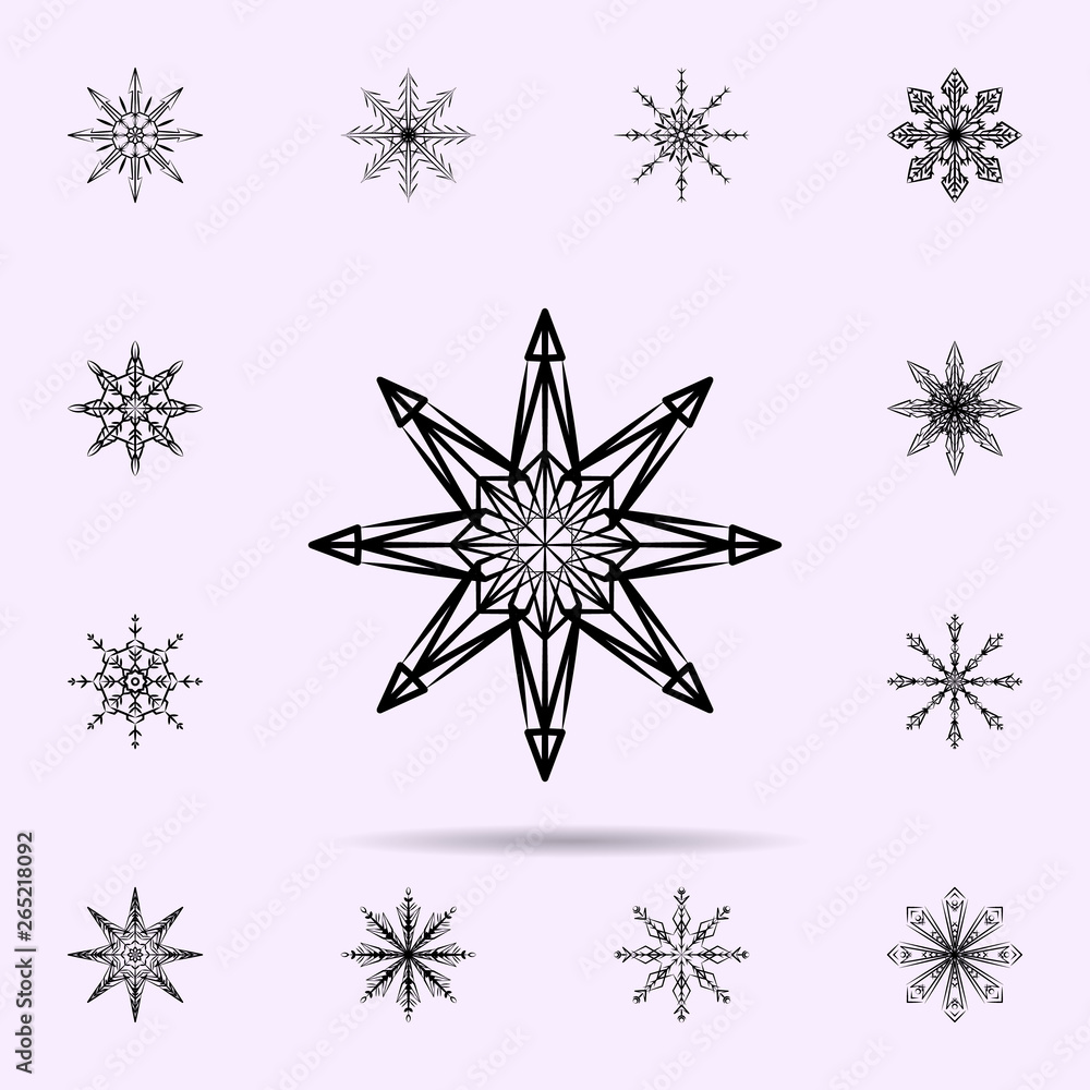 Poster snowflake icon. universal set of snowflake for website design and development, app development