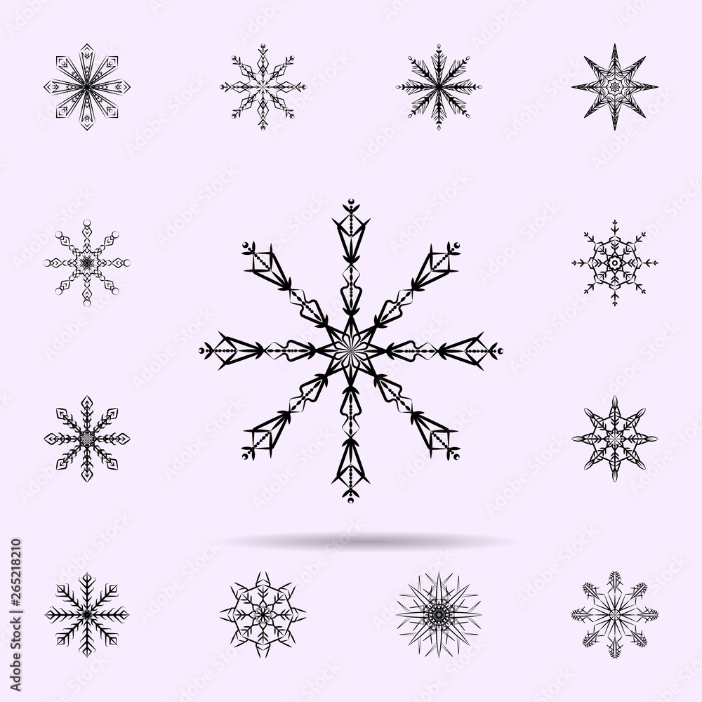 Poster snowflake icon. universal set of snowflake for website design and development, app development